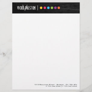 Papel con membrete del artista de maquillaje