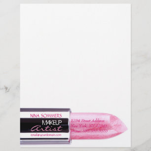 Papel con membrete del artista de maquillaje