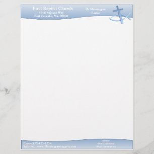 Papel con membrete del azul de la simplicidad
