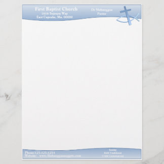Papel con membrete del azul de la simplicidad