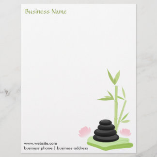 Papel con membrete del diseño del zen