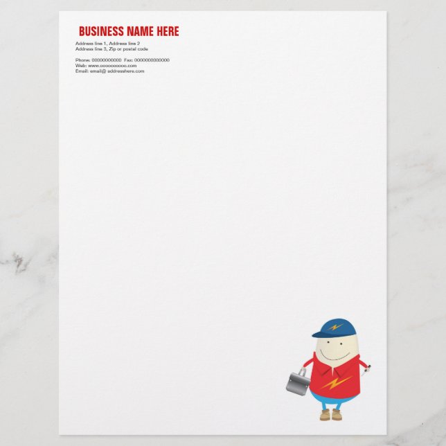 papel con membrete del electricista (Anverso)