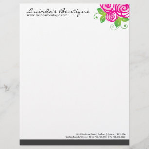 Papel con membrete del florista