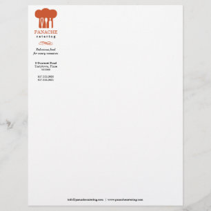 Papel con membrete del gorra del cocinero