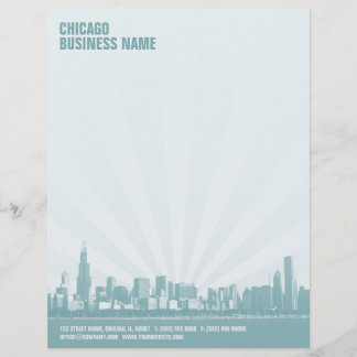 Papel con membrete del horizonte de Chicago