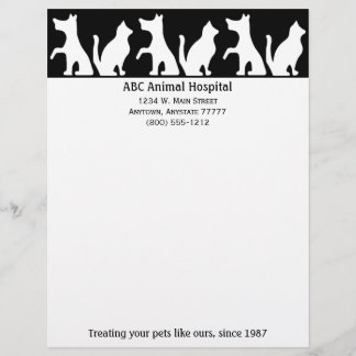 Papel con membrete del hospital veterinario