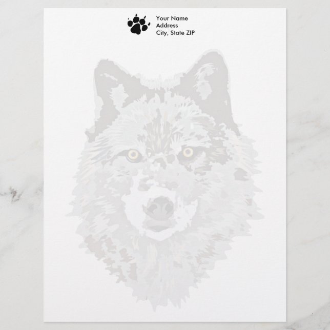 Papel con membrete del lobo gris (Anverso)