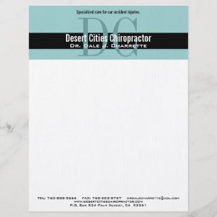 Papel con membrete del monograma del doble del