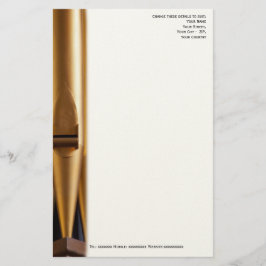 Papel con membrete del músico de la iglesia con el