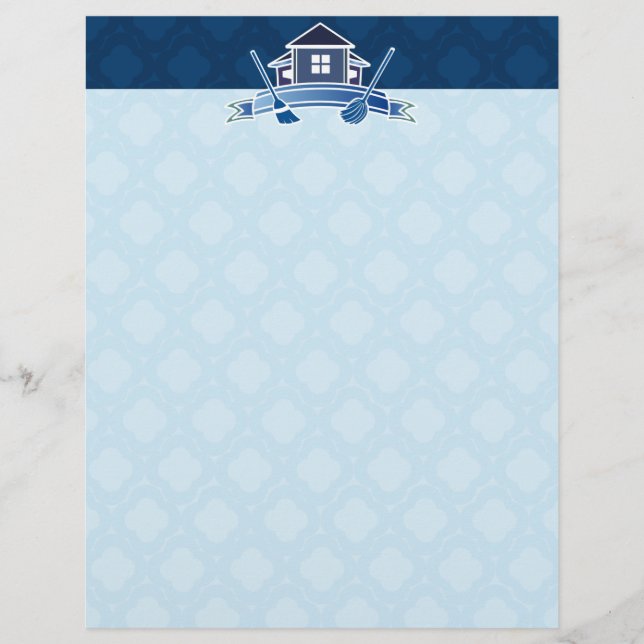 Papel con membrete del negocio de la limpieza de (Anverso)