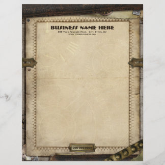 Papel con membrete del negocio de Steampunk del