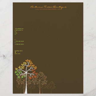 Papel con membrete del negocio del otoño/de la