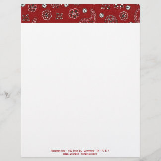 Papel con membrete del personalizable del pañuelo