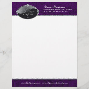 Papel con membrete del planificador de eventos