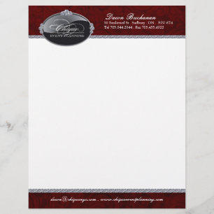 Papel con membrete del planificador de eventos
