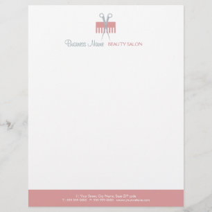 Papel con membrete del salón de belleza del