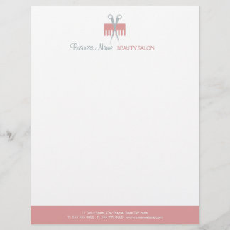 Papel con membrete del salón de belleza del