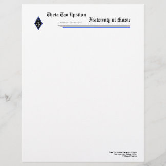Papel con membrete del Tau Upsilon de la theta
