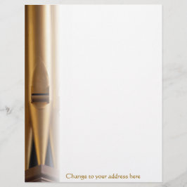 Papel con membrete del tubo de órgano con la