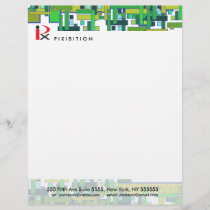 Papel con membrete del verde del circuito de la