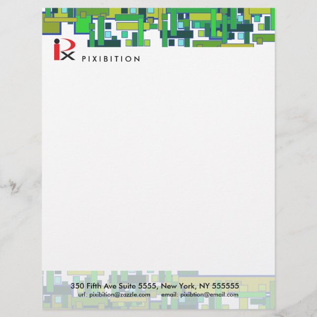 Papel con membrete del verde del circuito de la (Anverso)