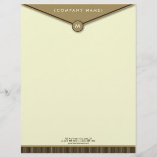 Papel con membrete elegante del monograma del