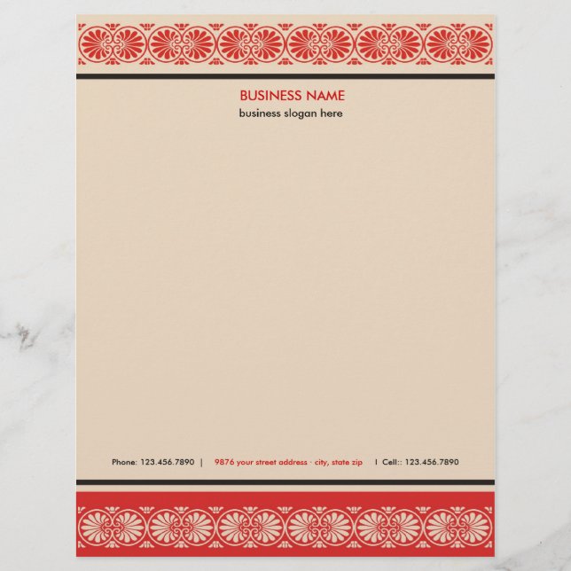 Papel con membrete elegante del negocio de la (Anverso)