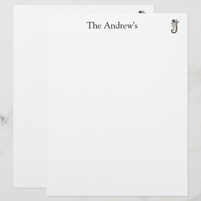 Papel con membrete elegante LOGO (Anverso / Reverso)