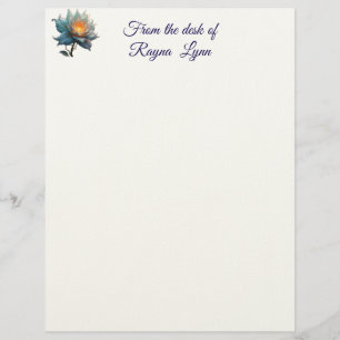 Papel con membrete floral personalizado