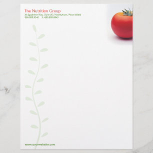 Papel con membrete grande del nutricionista del