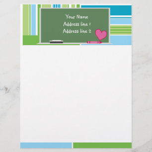 Papel con membrete lindo del personalizado de la