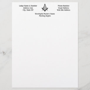 Papel con membrete masónico de la casa de campo