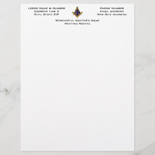 Papel con membrete masónico de la casa de campo