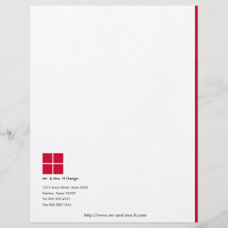 Papel con membrete minimalista con el logotipo