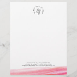 Papel con membrete moderno de la acuarela del