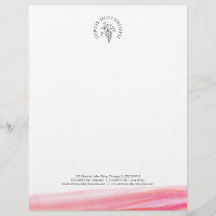 Papel con membrete moderno de la acuarela del