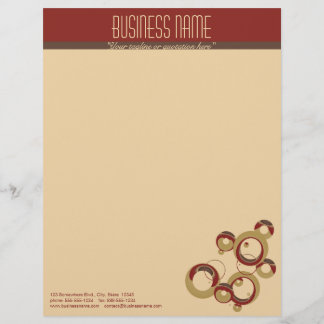 Papel con membrete moderno de las burbujas - beige
