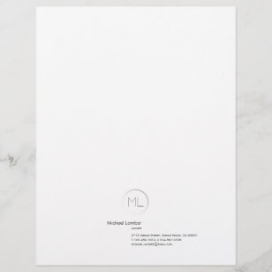 Papel con membrete moderno del negocio del