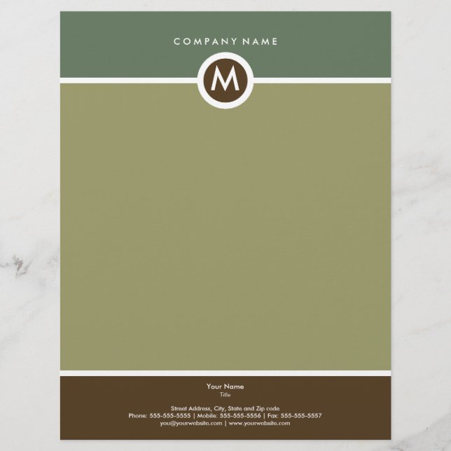 Papel con membrete moderno del negocio del (Anverso)