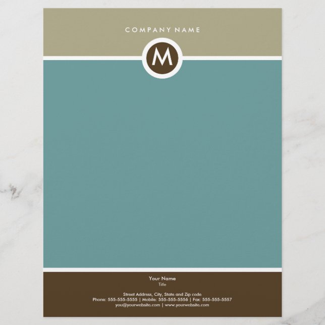 Papel con membrete moderno del negocio del (Anverso)