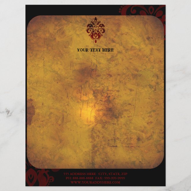 Papel con membrete moderno exclusivo del negocio (Anverso)