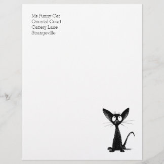 Papel con membrete oriental negro divertido del