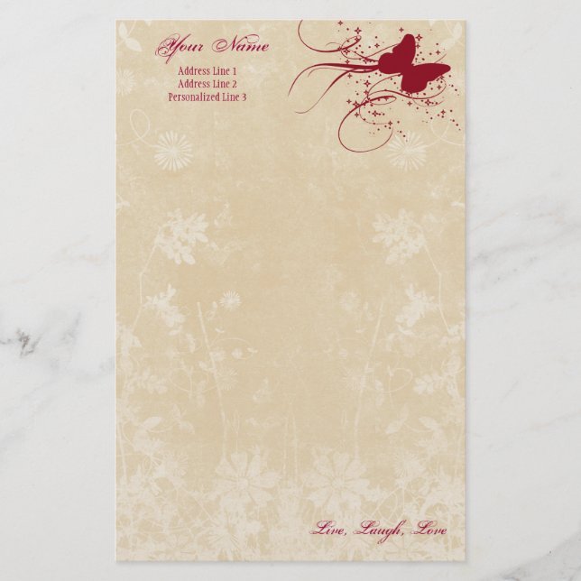 Papel con membrete personal de los efectos de (Anverso)