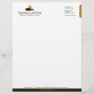Papel con membrete personalizado de bienes raíces