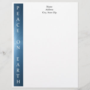 Papel con membrete personalizado del navidad - paz