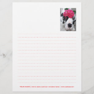 Papel con membrete personalizado punteado
