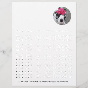Papel con membrete personalizado punteado