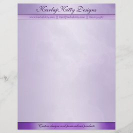 Papel con membrete personalizado púrpura veteado