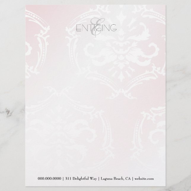 papel con membrete rosado 311-Enticingly (Anverso)