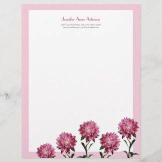 Papel con membrete rosado de Personalizable de los